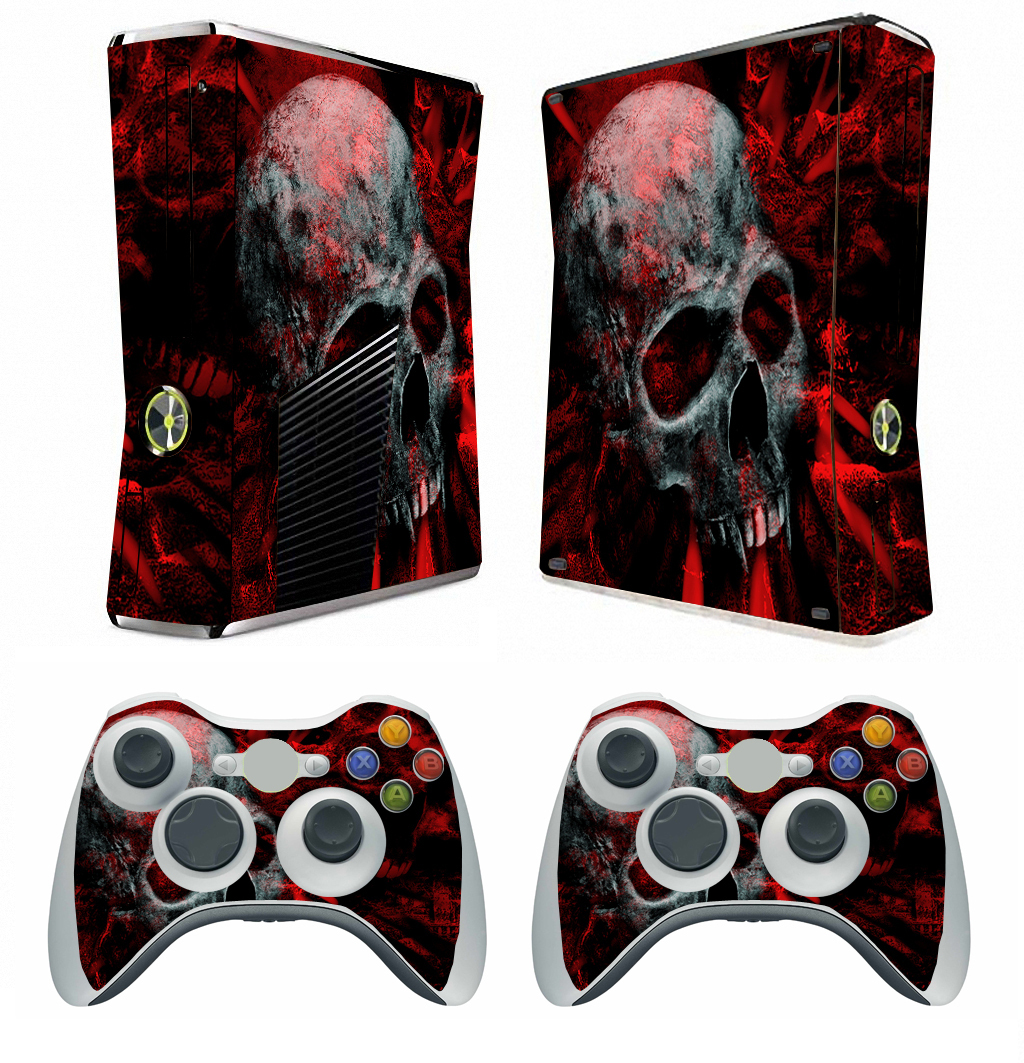 Skull 251 Vinyl Decal Cover Skin Sticker for Xbox360 slim and 2 controller skins