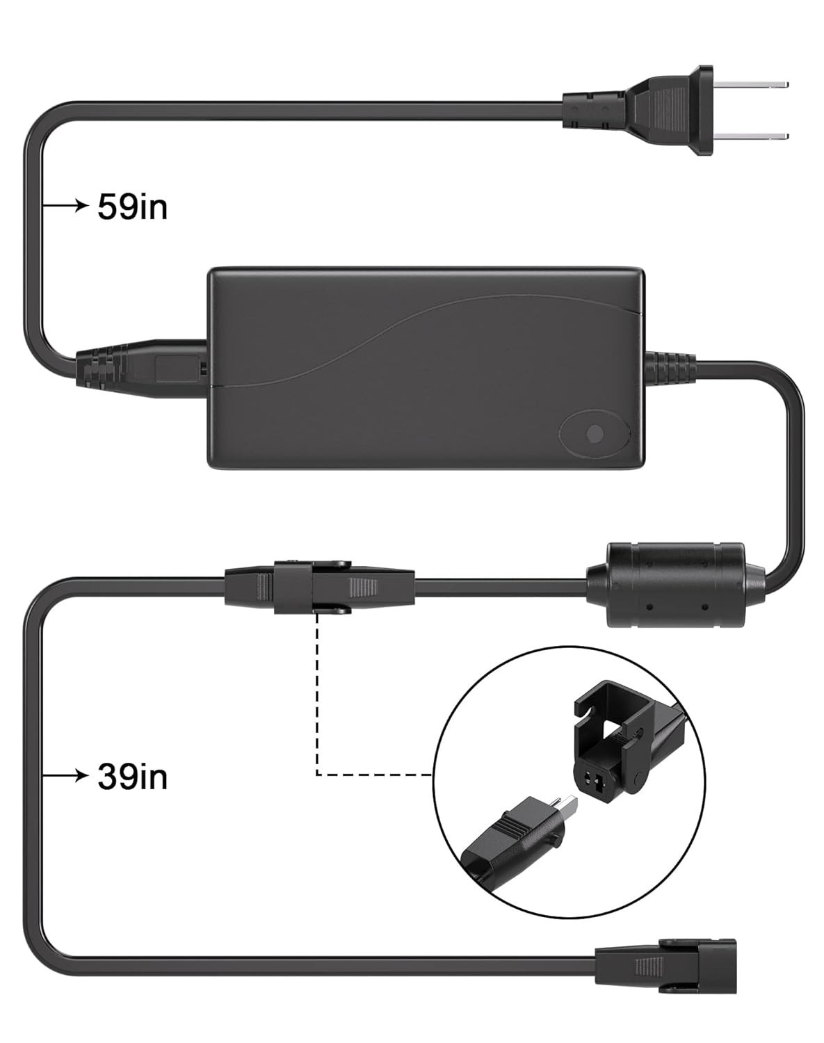 Recliner Chair Power Supply with Extension Cord