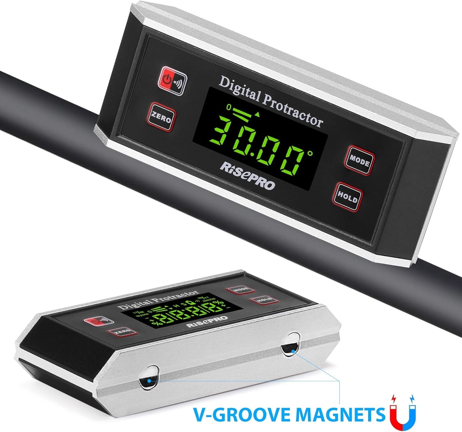 Inclinometer, Digital Protractor Angle Finder Level Inclinometer Magnetic V-G...