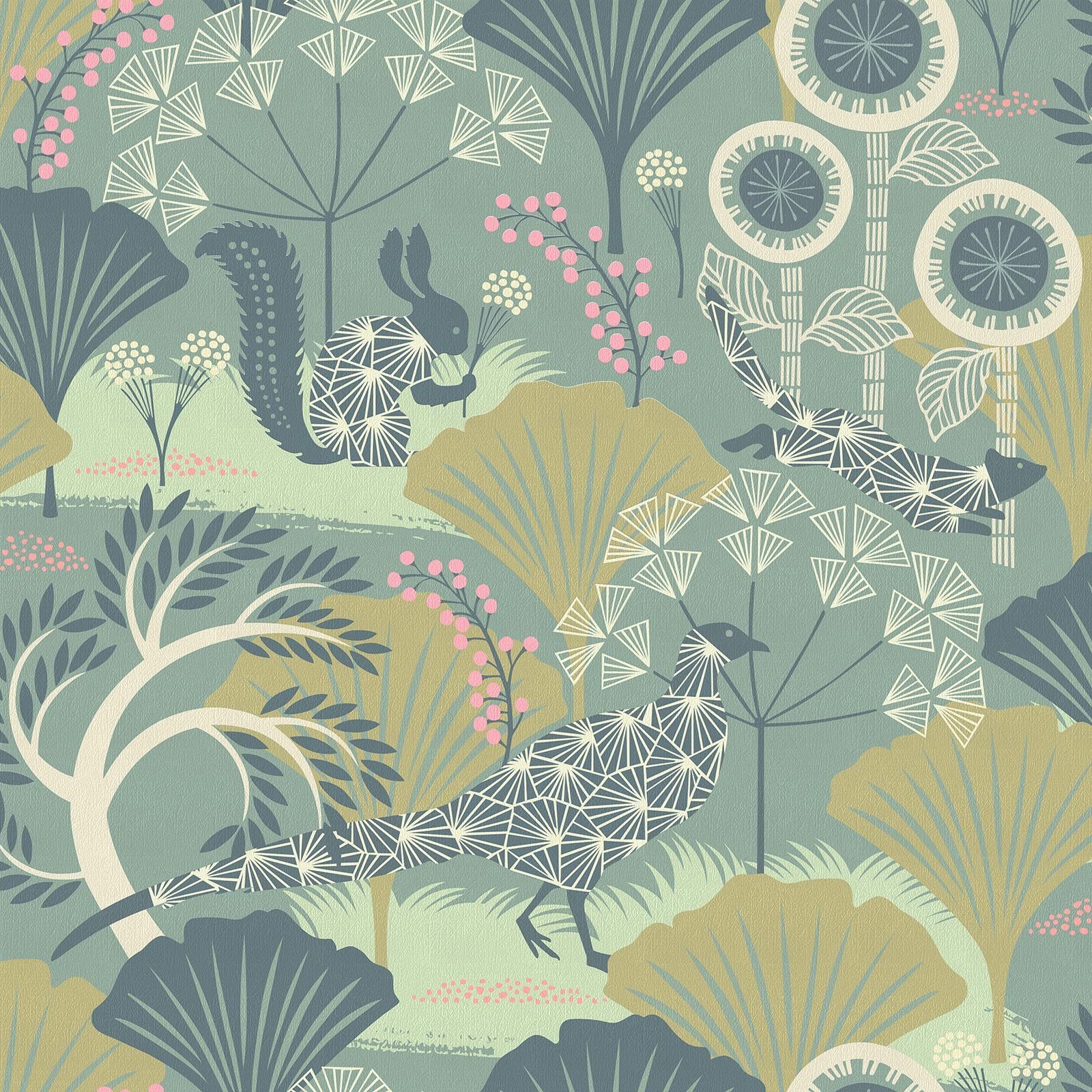 Livebor Green Floral Wallpaper Peel and Stick Vintage Floral Contact Paper 17...