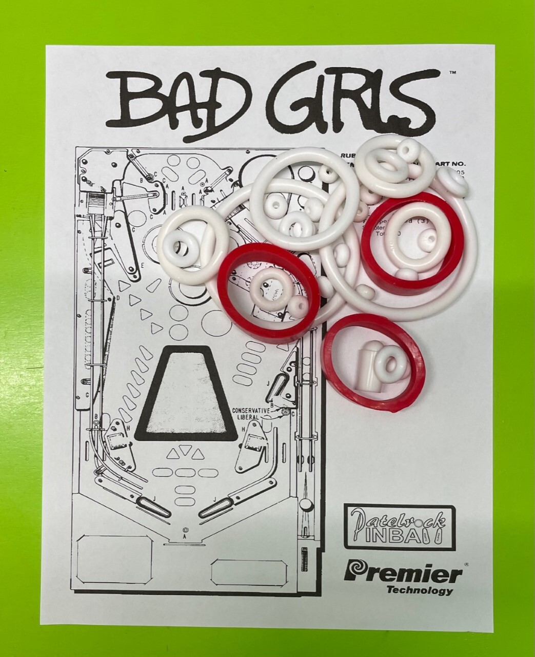 Gottlieb Bad Girls Pinball SILICONE / RUBBER Ring Kit ''CUSTOMIZE YOUR KIT''
