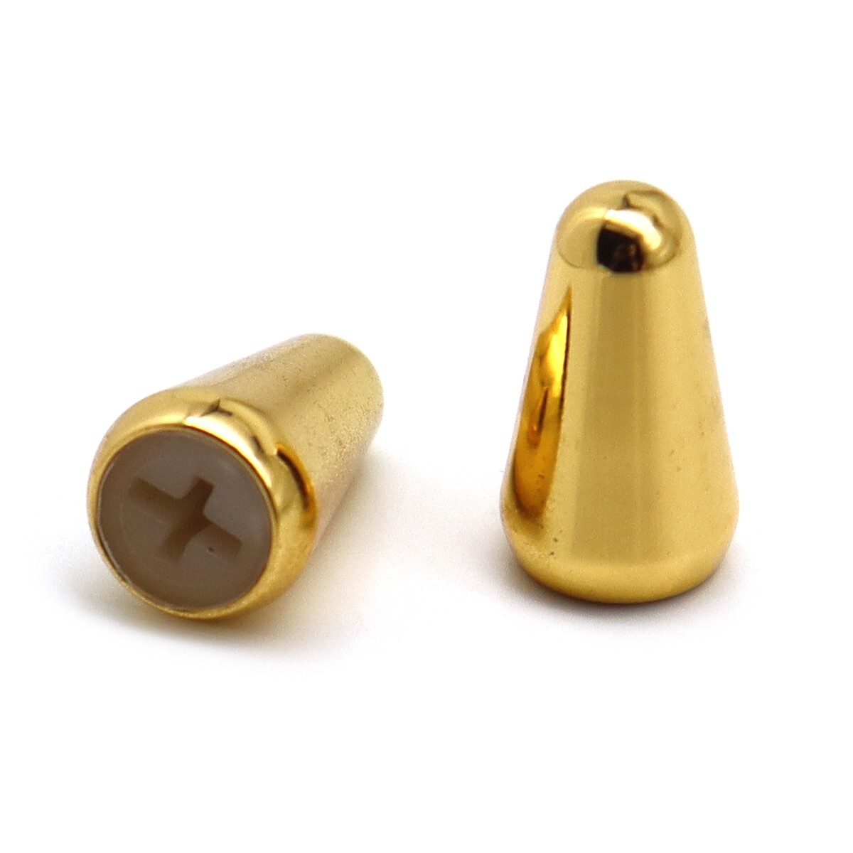 2xGuitar 5 Way Pickup Switch Tip metal Switch Cap Switch Knob for Strat TL Gold