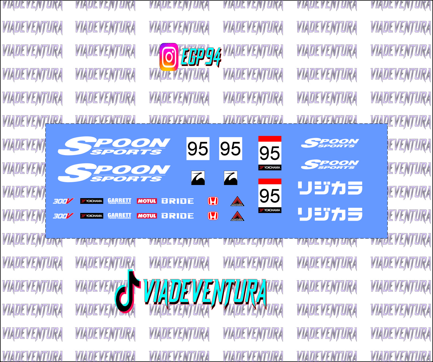 Spoon 1/64 WHITE TONER Universal Waterslide Decal for Hot