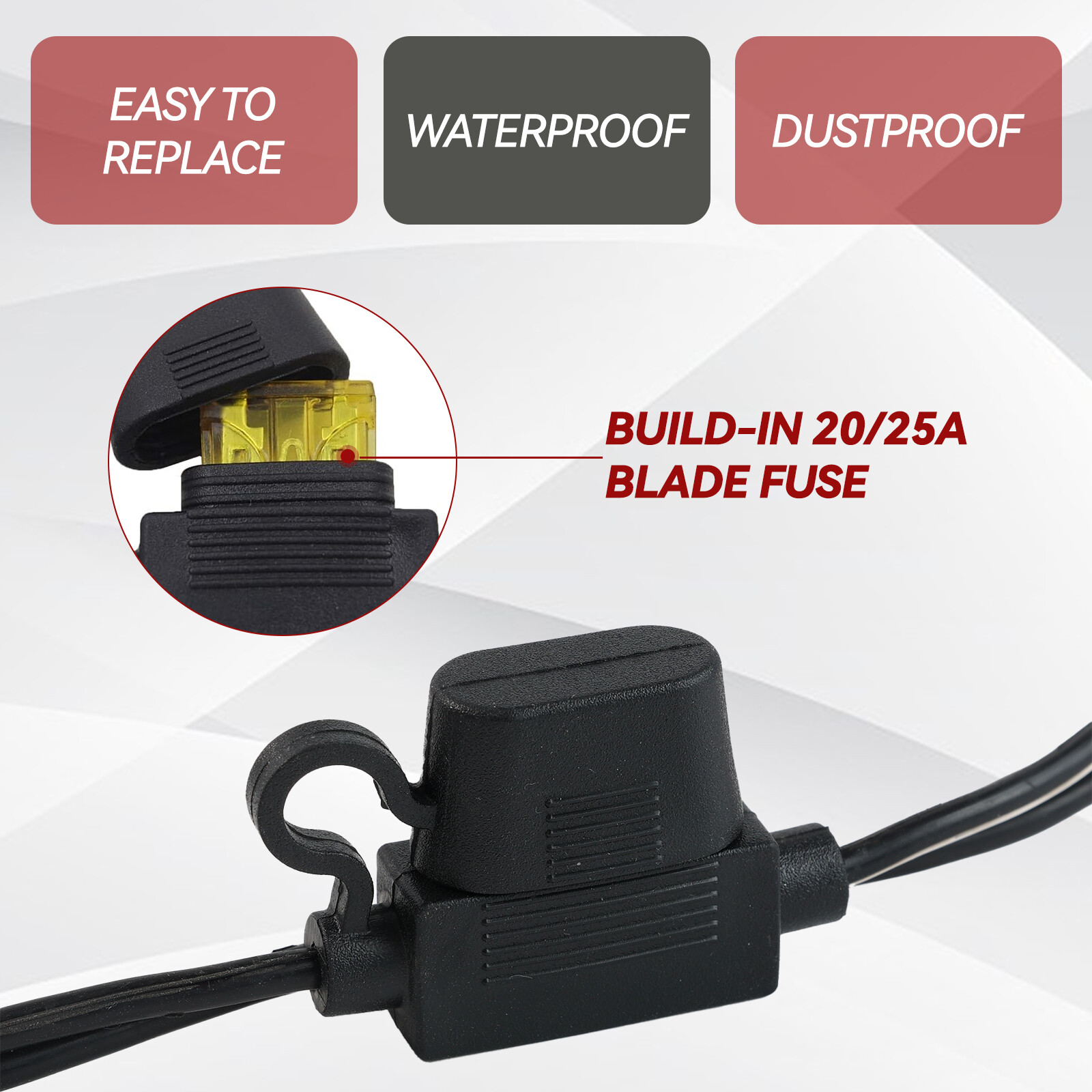 10FT Car Battery Alligator Clamp Clip Cigarette Lighter Power Adapter Socket 12V