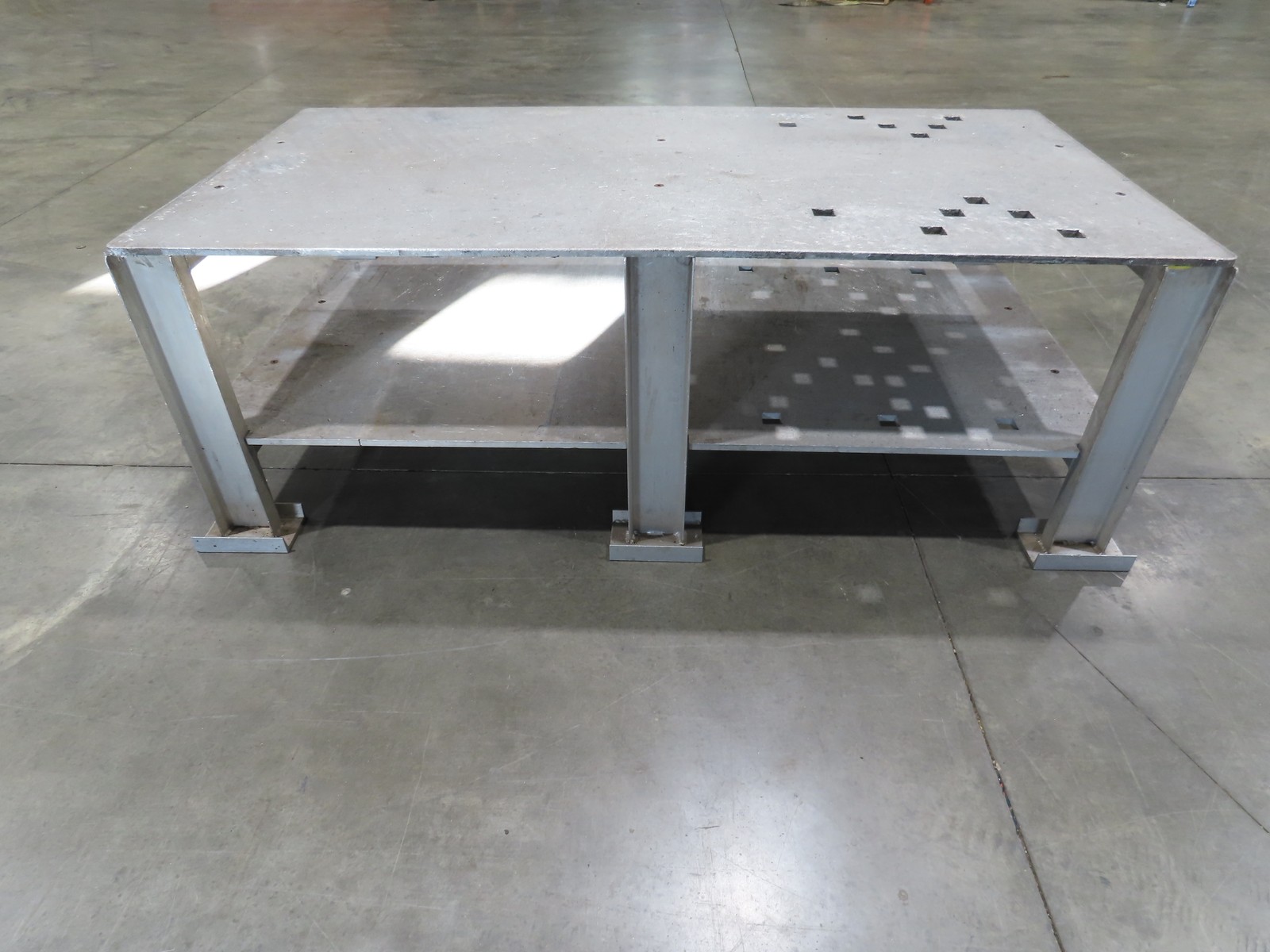 3/4" Aluminum Top Welding Work Bench Machine Fab Table with Shelf 96"W 48"D 34"H