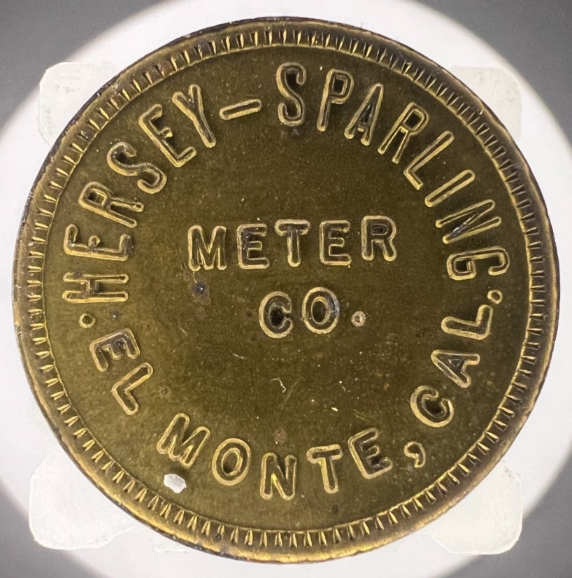 Hersey - Sparling Meter Company El Monte California Token 23mm