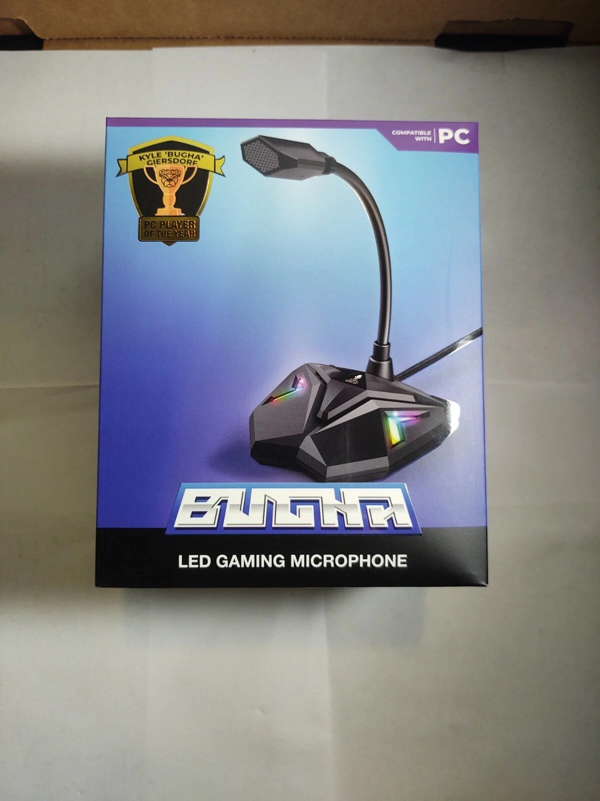 BUGHA LED Gaming Microphone for PC World Cup Hands Free Exclusive ~ NEW & SEALED
