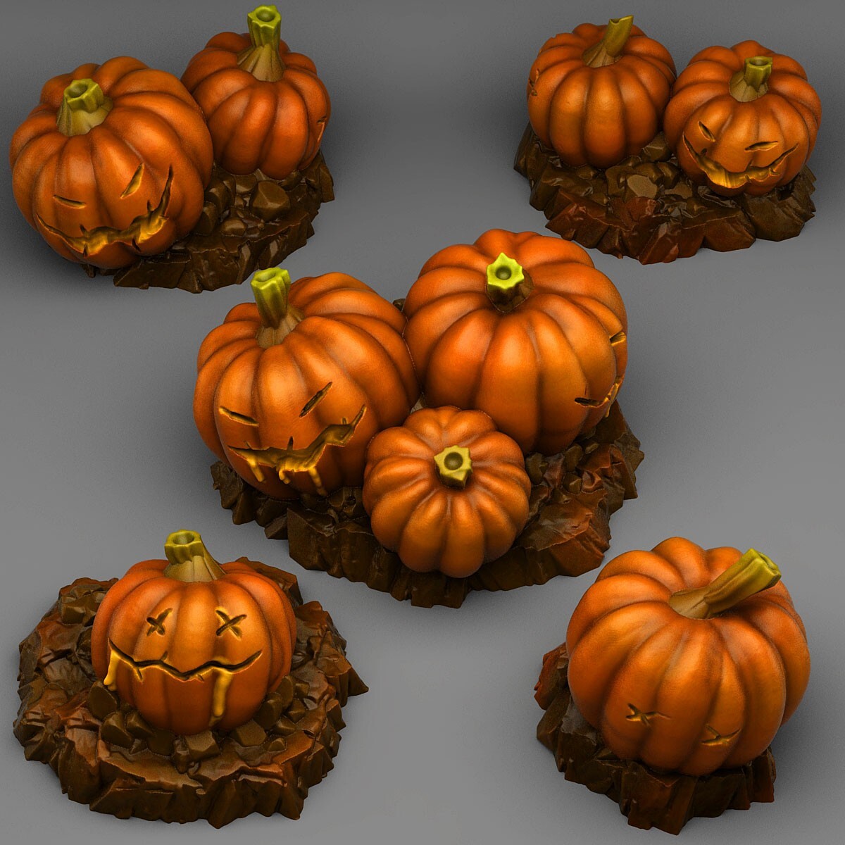 Halloween Pumpkins Legion Terrain Scenery Tabletop Miniatures 28mm