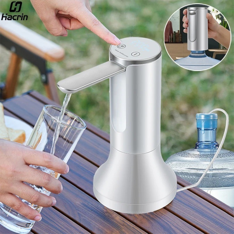 Electric Water Bottle Pump Dispenser USB Rechargeable for 3, 4, 5 Gallon Bottles