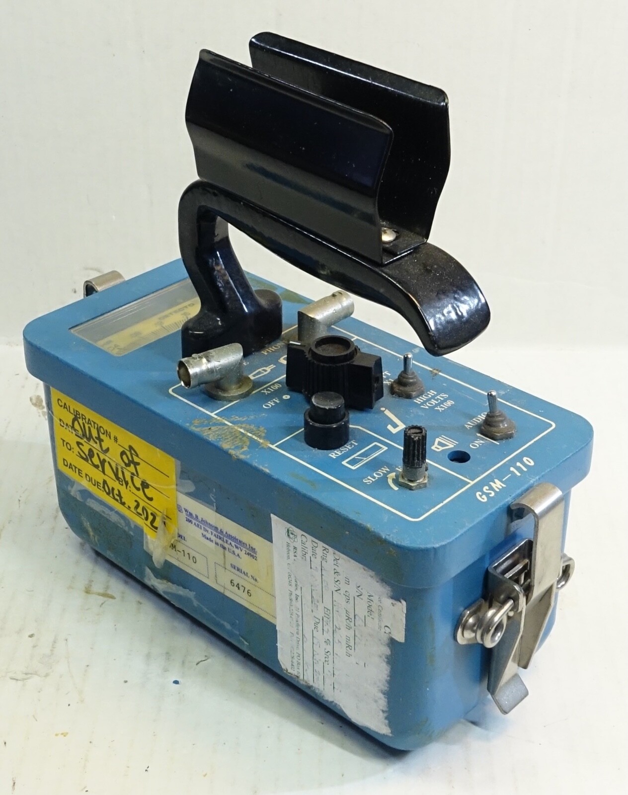 WM B Johnson GSM-110 Geiger Survey Meter; for Parts & Repair