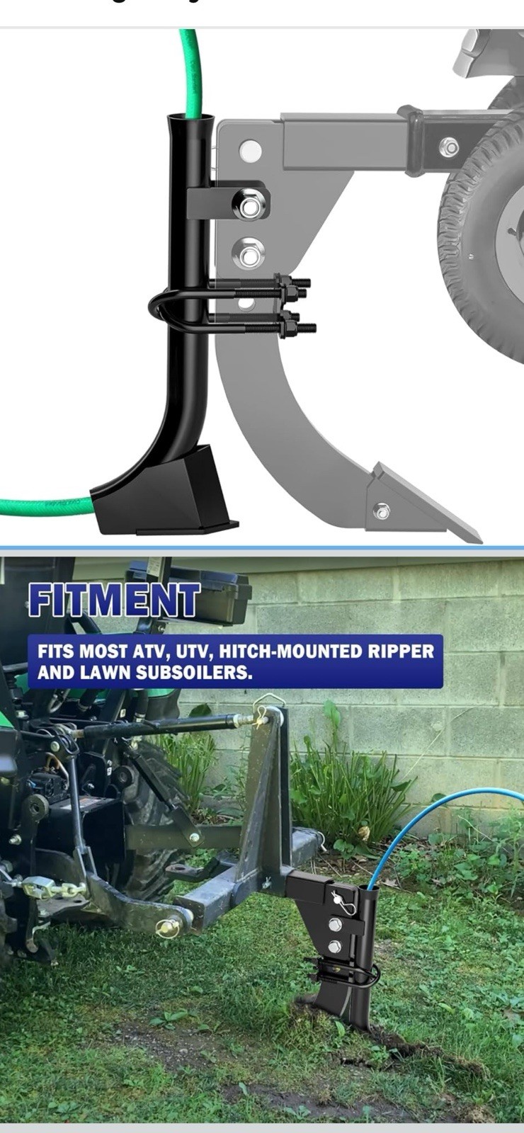 Pipelayer Attachment Fit 3-Point Lawn Tractor ATV UTVLight Duty Flexible Pipe La