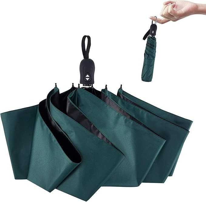 High-Quality Japanese Parasol Lightweight One-Touch Operation Dark green 17286