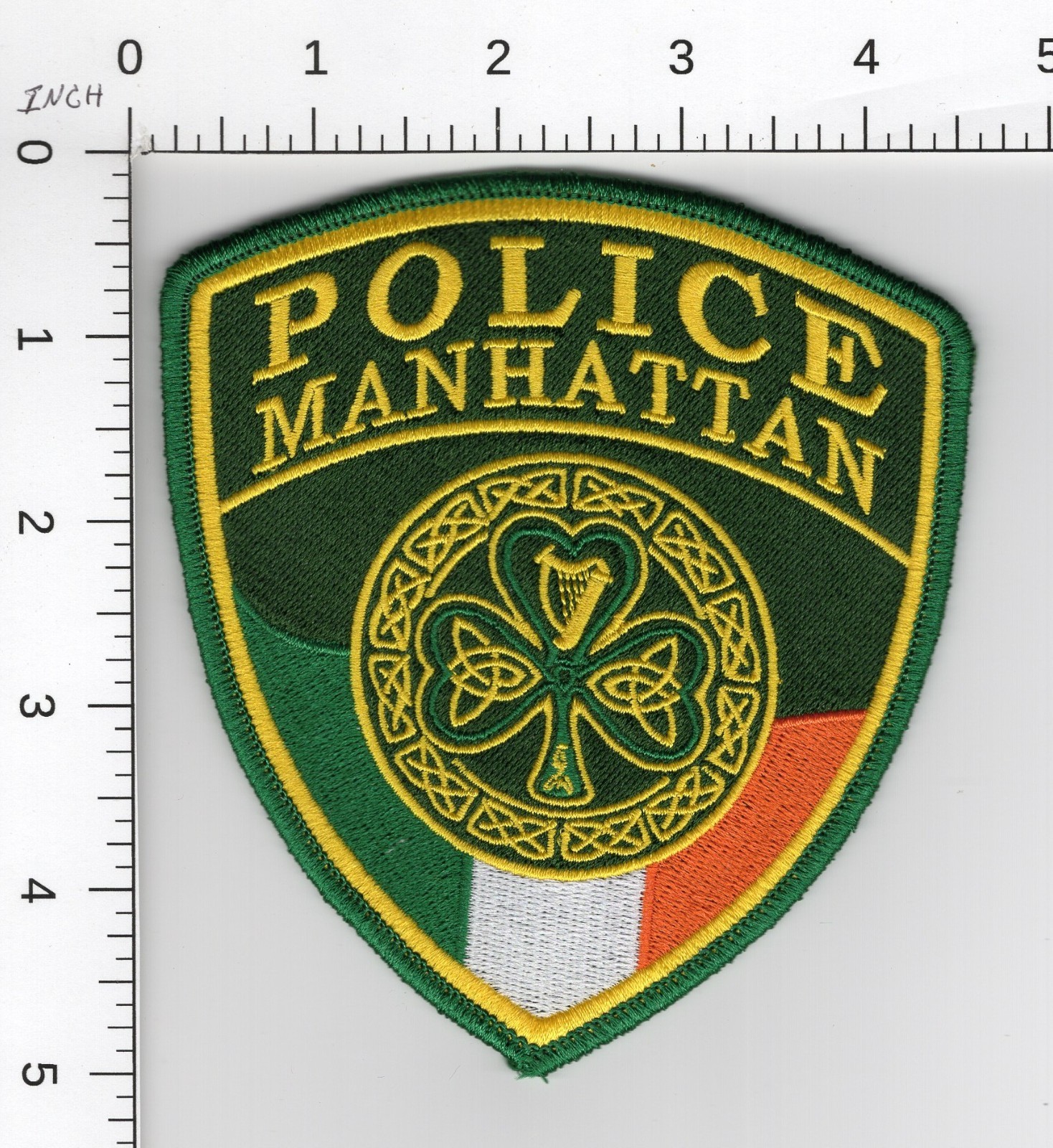 MANHATTAN * IRISH IRELAND SHAMROCK ILLINOIS COLLECTIBLE POLICE EMBROIDERED PATCH