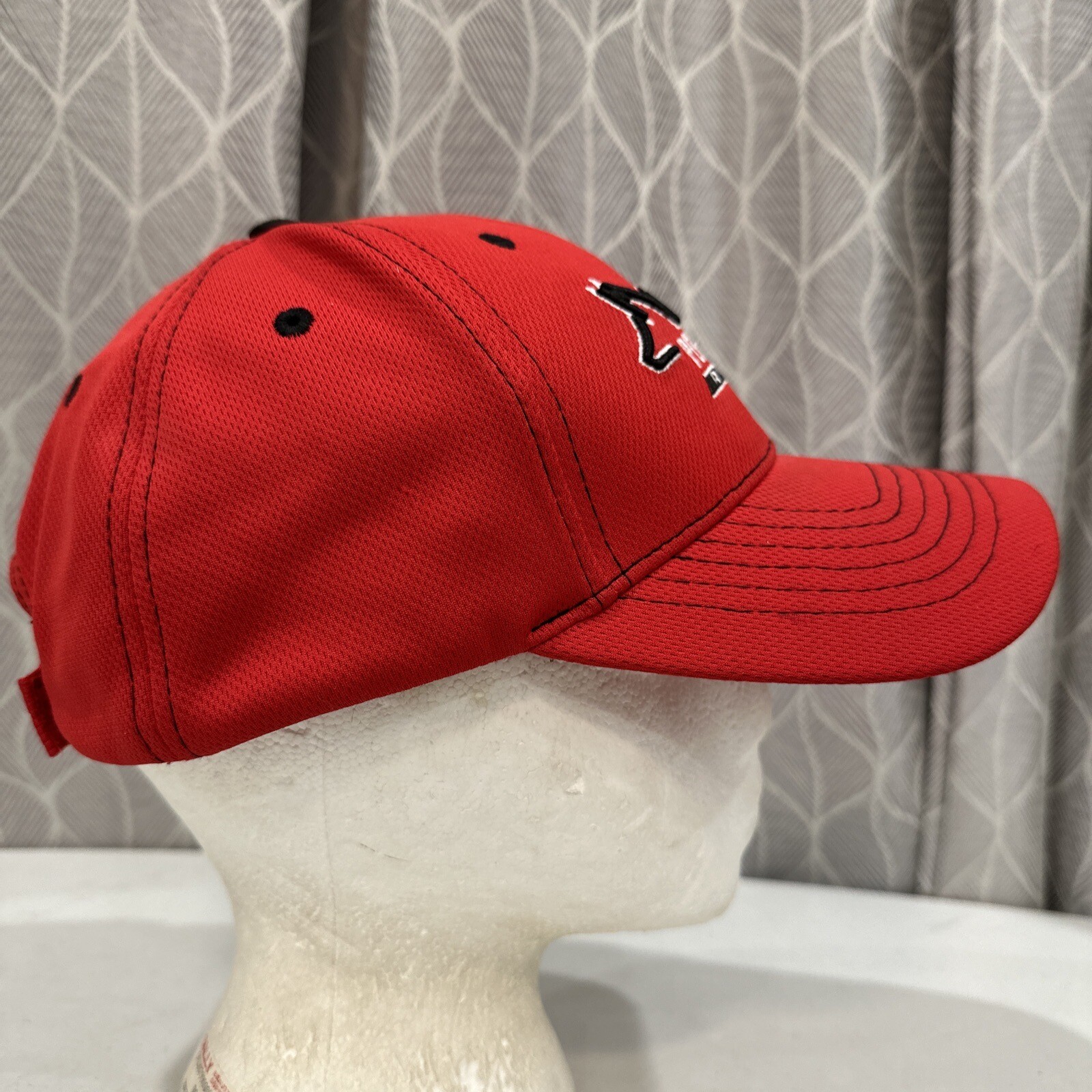 Fox Powersports Racing Hat Cap Red and Black Hook Loop Knit