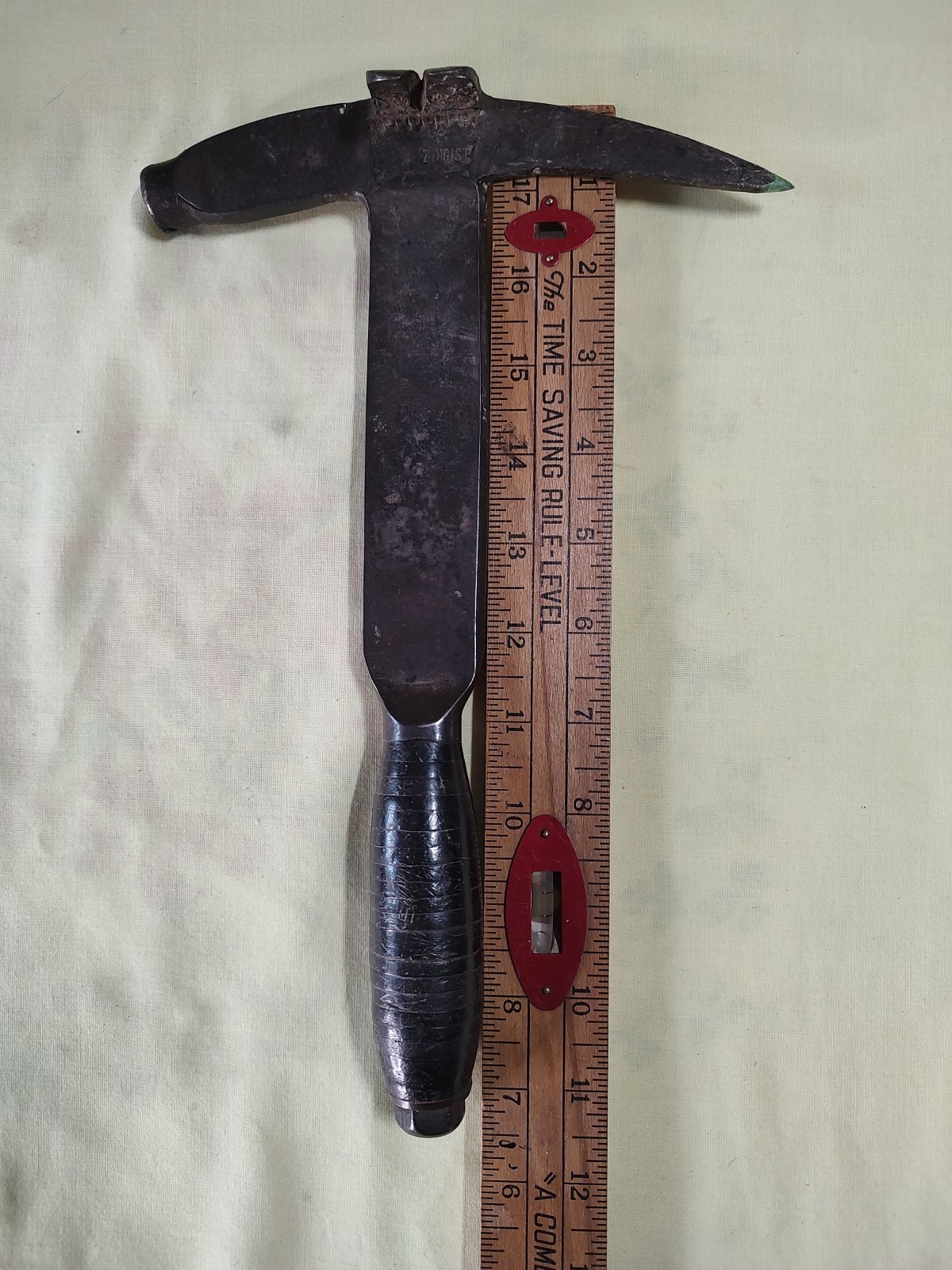 Vintage Slate Roofing Slater’s Hammer J. Stortz 11" Germany Stacked Leather