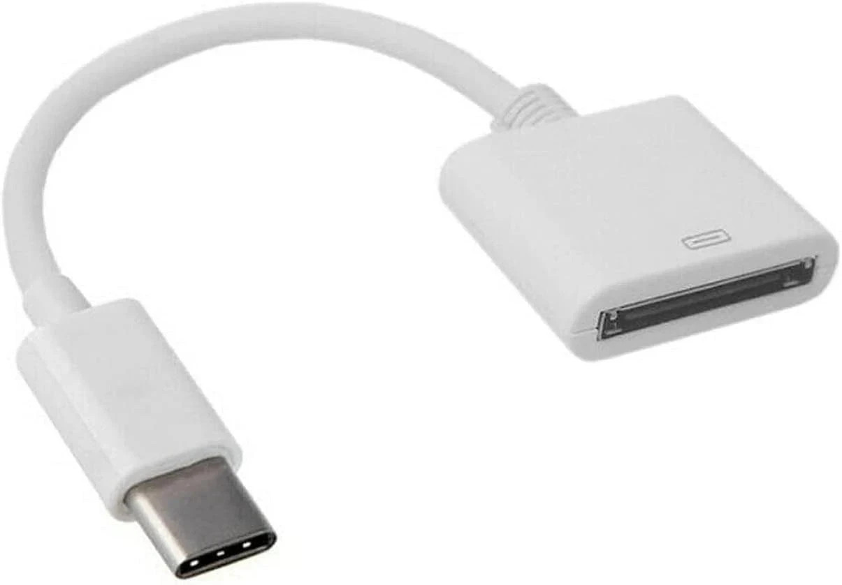 for Apple 30pin Female to USB 3.1 Type-C USB-C Sync Data Charging Adapter Cab...