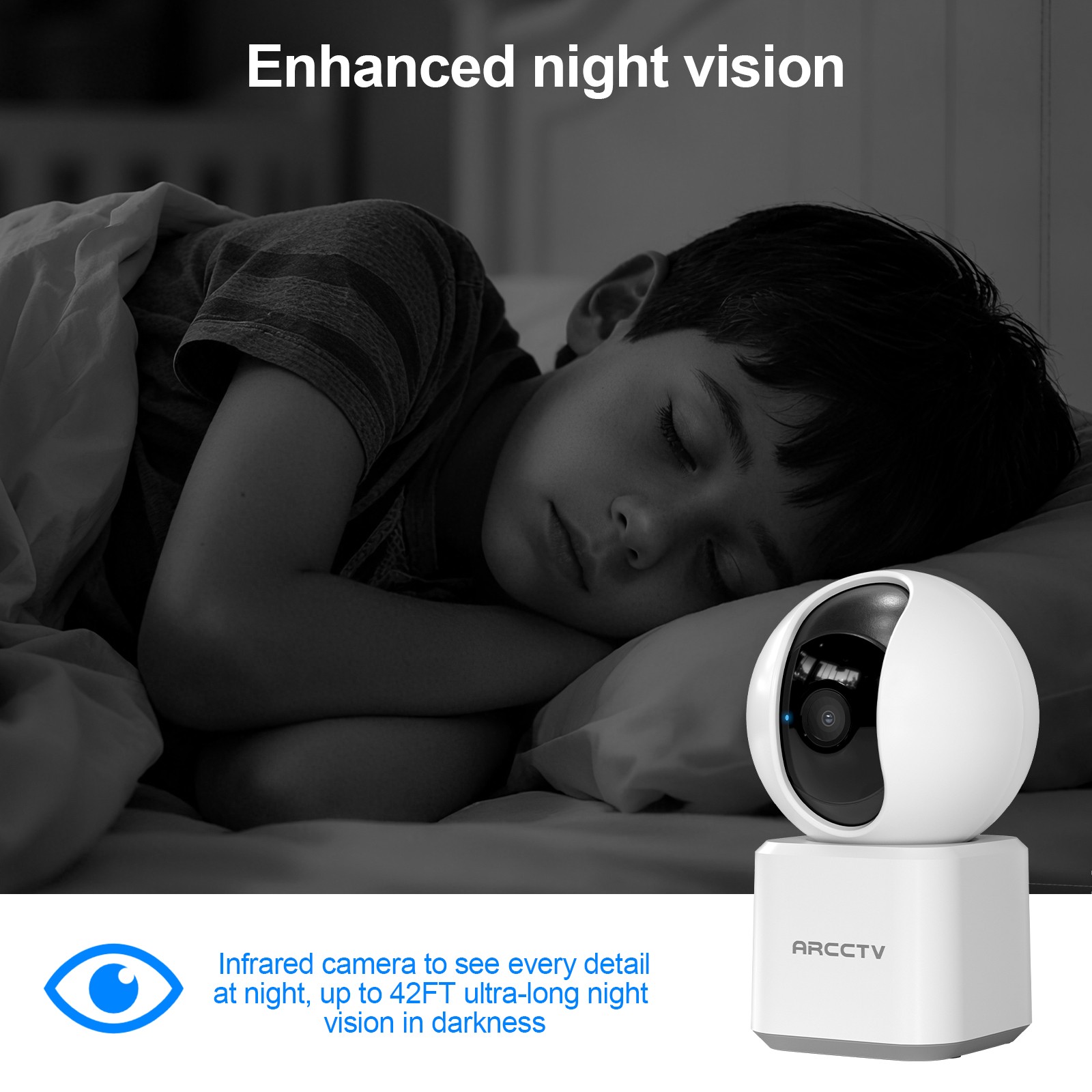 Wireless 5G WiFi Security Camera System 2K Smart PTZ Indoor Night Vision Camera