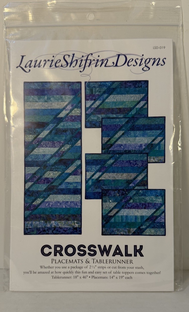 CROSSWALK Quilted Table Runner & Placemats Pattern by Laurie Shifrin Designs
