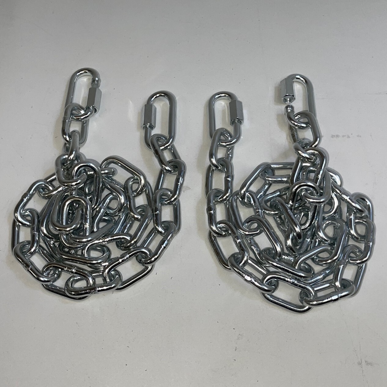 Two (2) 1/4 in x 36 in Trailer Safety Tow  Chains with Quick Links 5000 lb