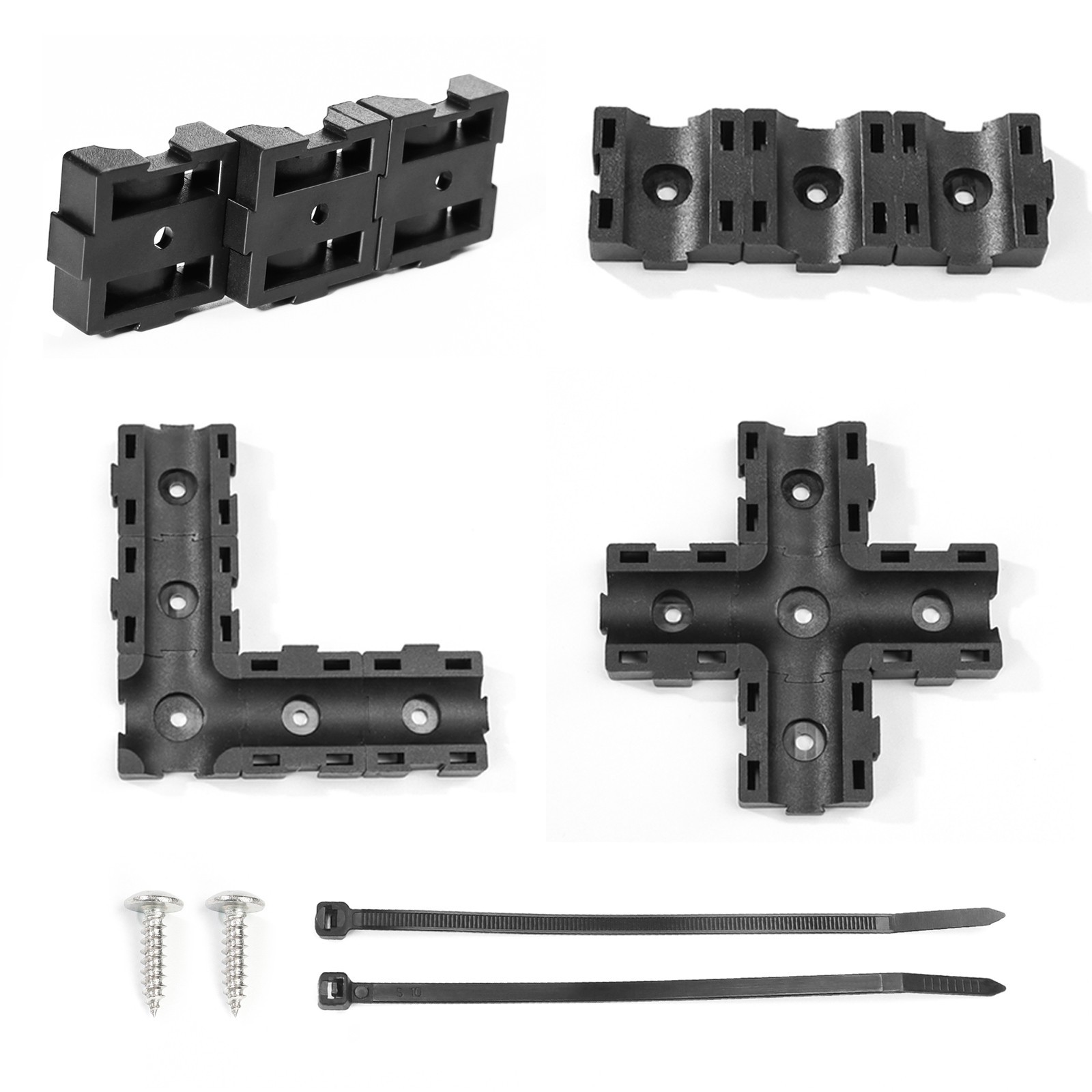 RECOIL ZTM19-K400 400Pcs Modular Cable Zip Tie Mounts, Dual Slots Size 3/4”X3/4”