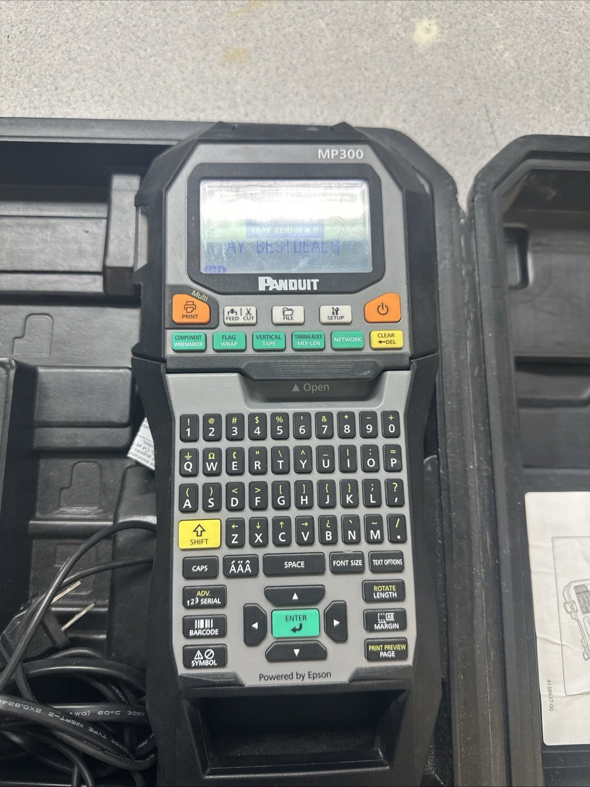 Panduit MP300 Mobile Label Printer, 1.5” wide With Case
