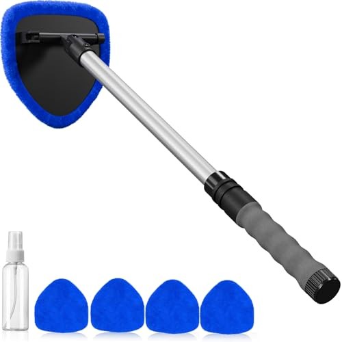 Windshield Cleaning Tool, Car Window Cleaner Windshield Cleaner with 4 Blue