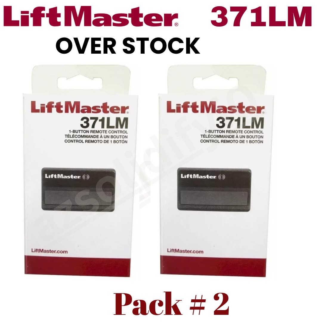 LiftMaster 371LM Garage Door Opener Remote control - Black  Pack 2 Free Shipping