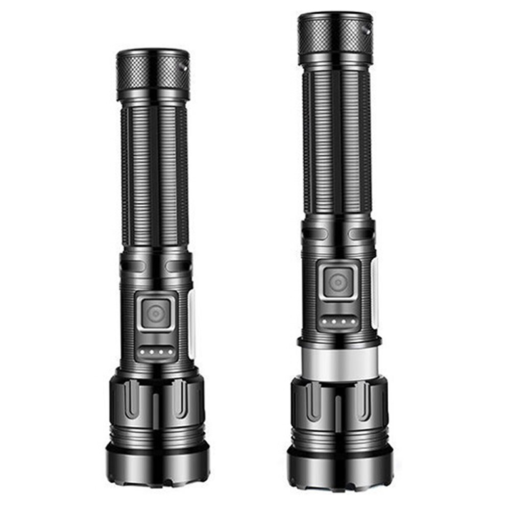 Rechargeable LED Flashlight Tactical Polic e Super Bright Torch Zoomable