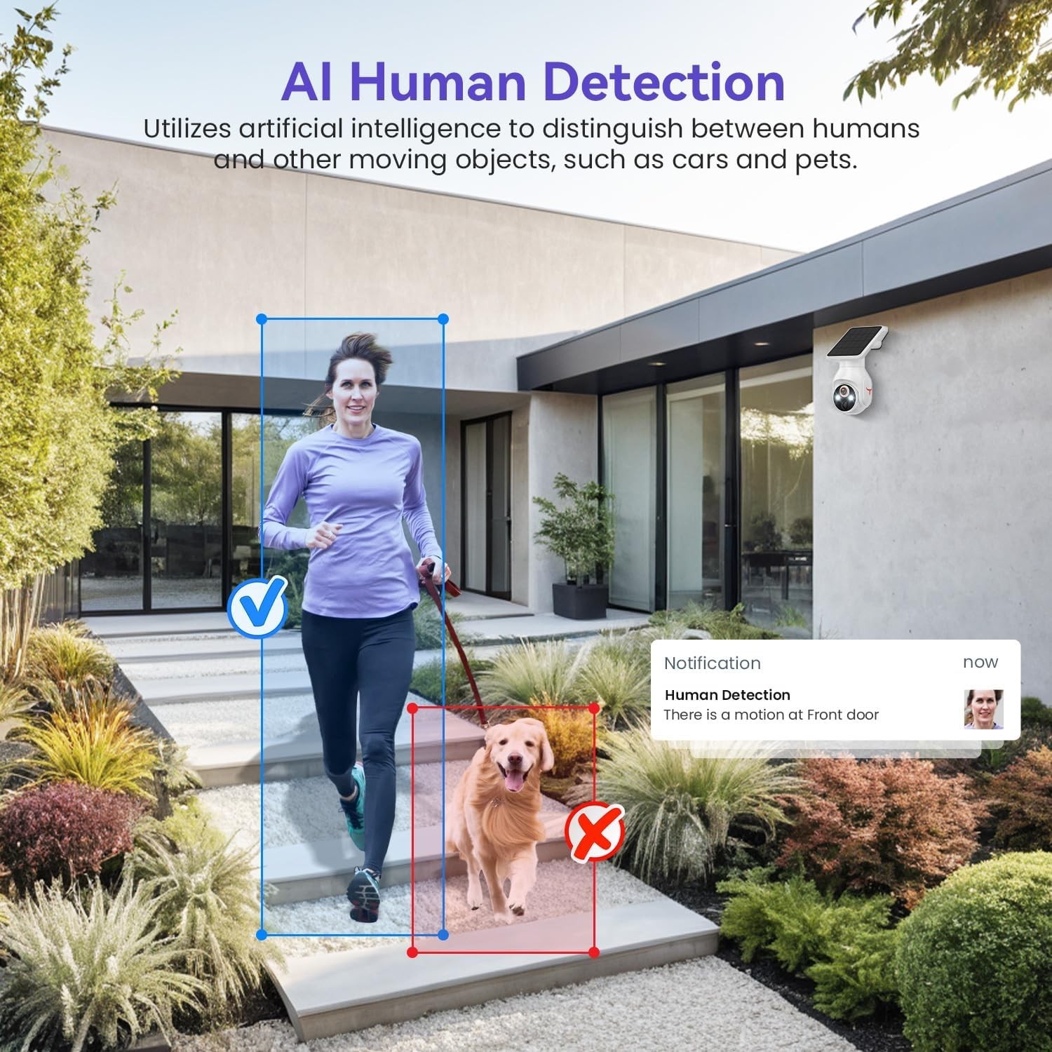 Camara De Seguridad Solar 360 Para Casa Exterior 2.4G WiFi Con Audio y Micrófono