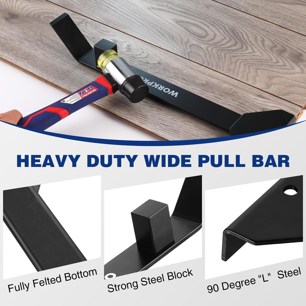 WORKPRO Heavy Duty Pull and Pry Bar 17-inch Professional Pull Bar Flooring Tools