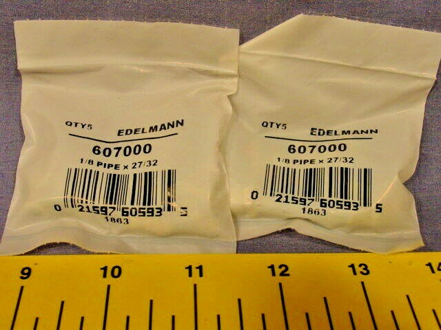 *Lot of 10 Edelmann 607000 Grease Fittings 1/8 Pipe X 27/32 NEW