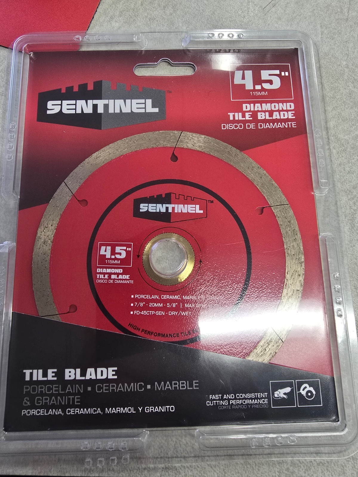 4 1/2in. Diamond Blade, Porcelain Ceramic Marble Granite  Dry Wet FD-45CTP