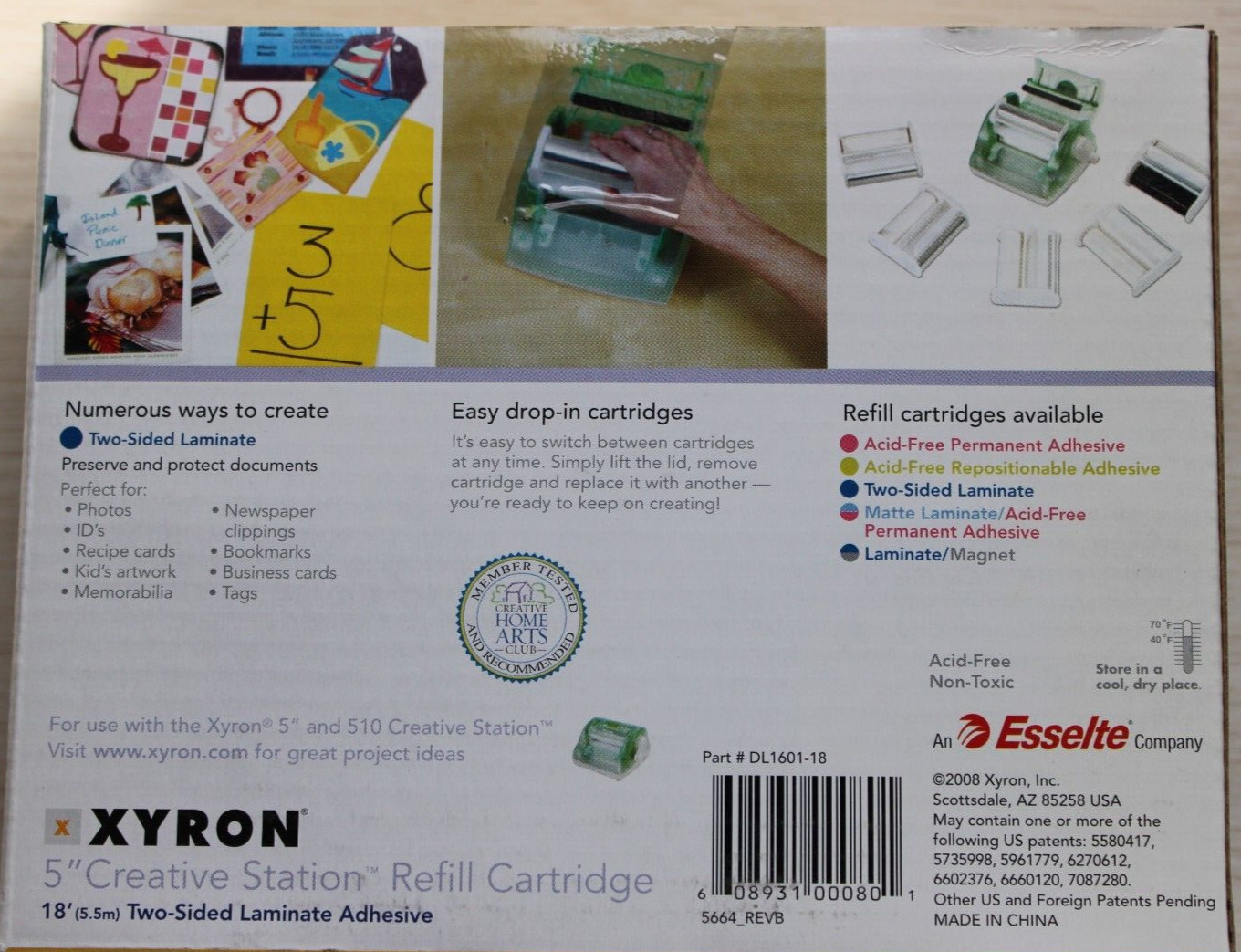 XYRON 5" Creative Station Laminator Label Magnet Maker Plus 18' Refill Cartridge