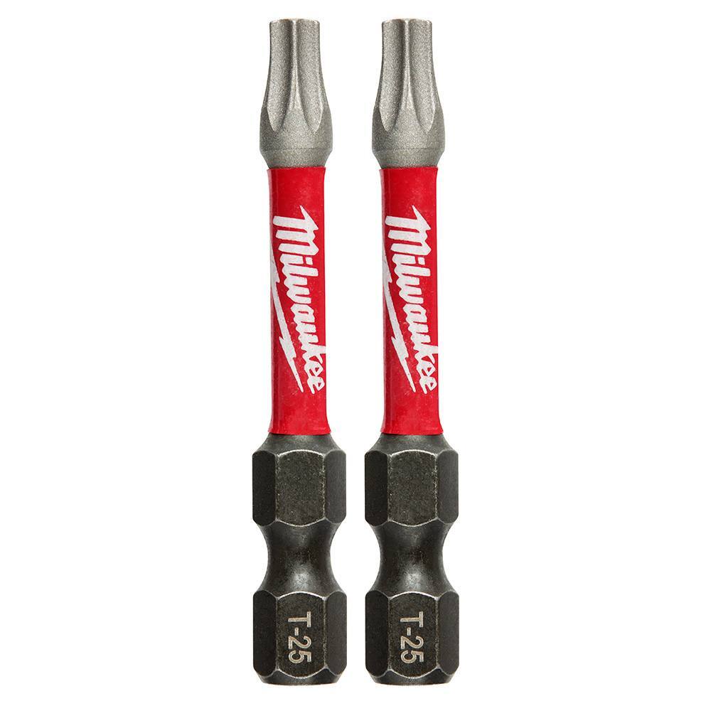 Milwaukee 48-32-4985 SHOCKWAVE Impact Duty 2" T25 TORX Bits, 2-Pack