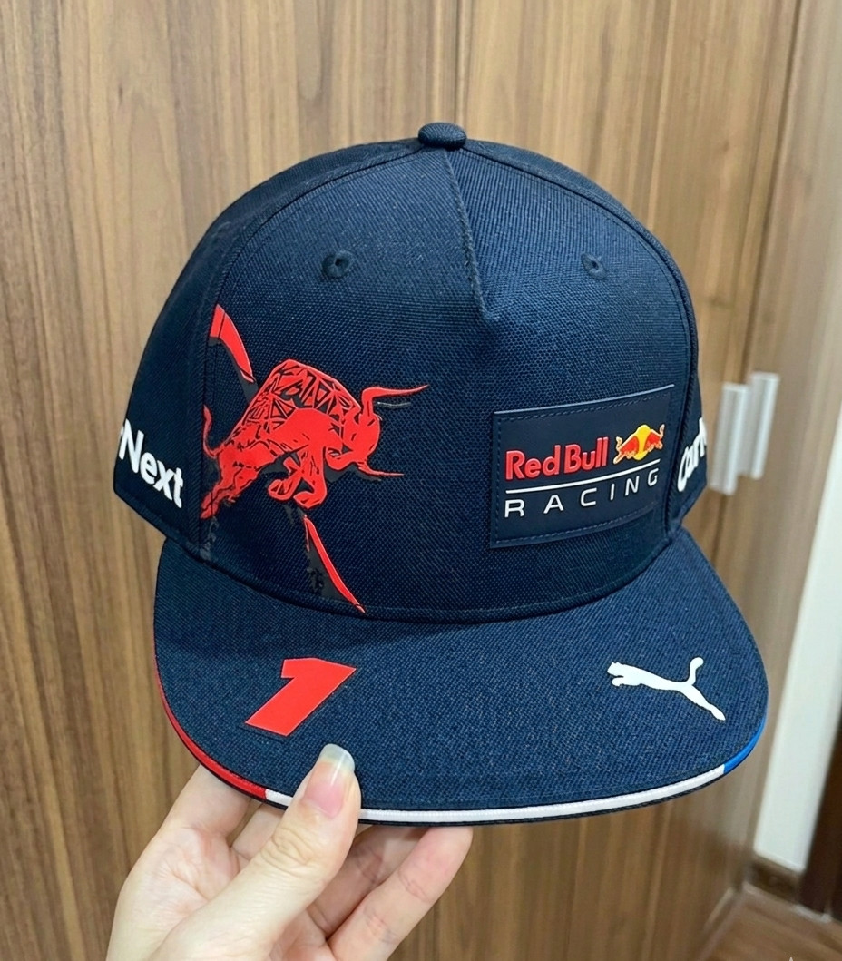 Red Bull Racing Max Verstappen Flat Brim Cap Formula 1 Grand Prix Snapback Hat