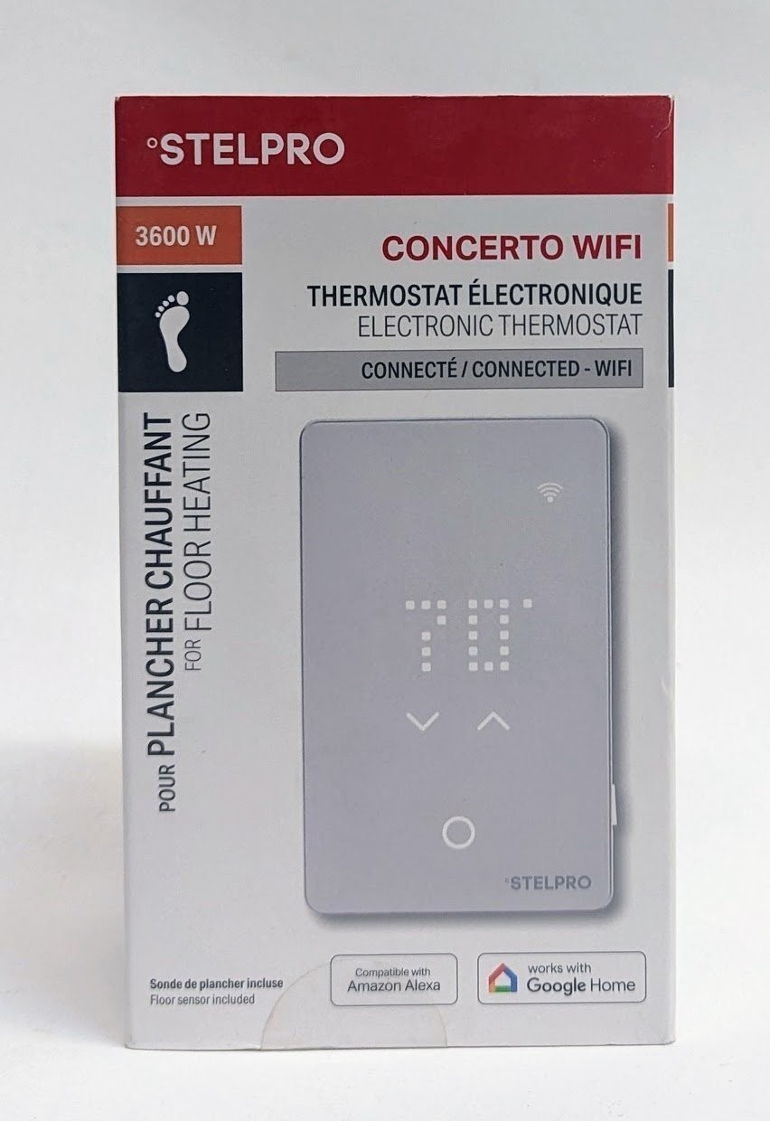 Stelpro CONCERTO WiFi Smart Programmable Floor Heating Thermostat - STF362WF