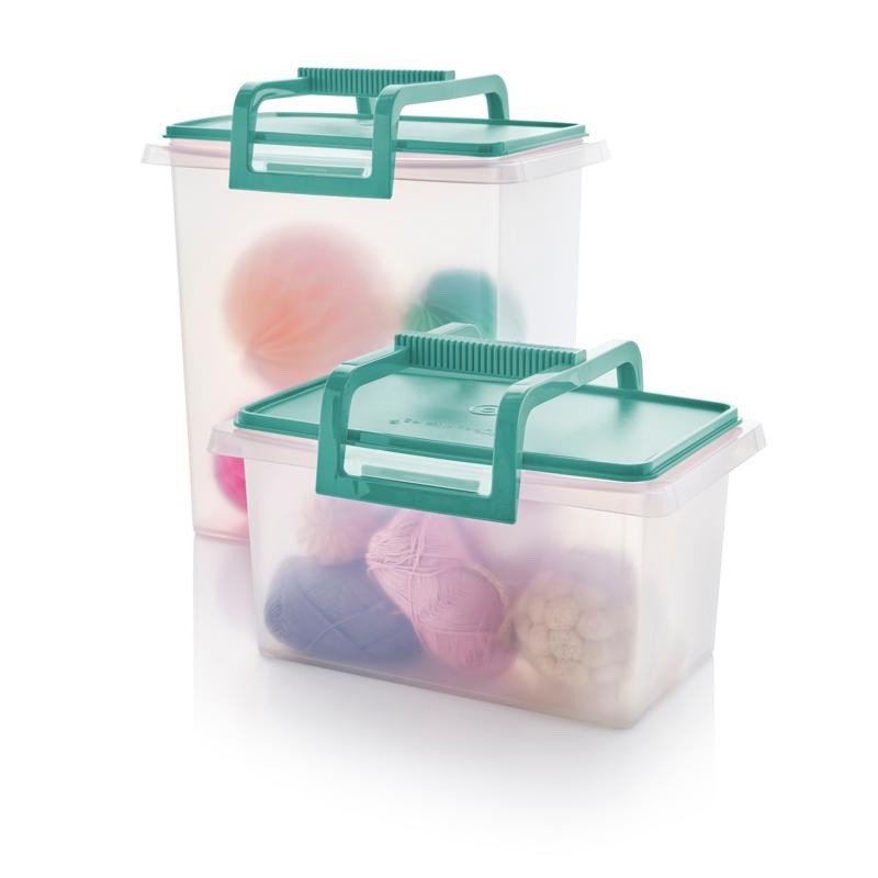*Tupperware Carry All Large & XL Containers 2-Piece Set—Mint Green