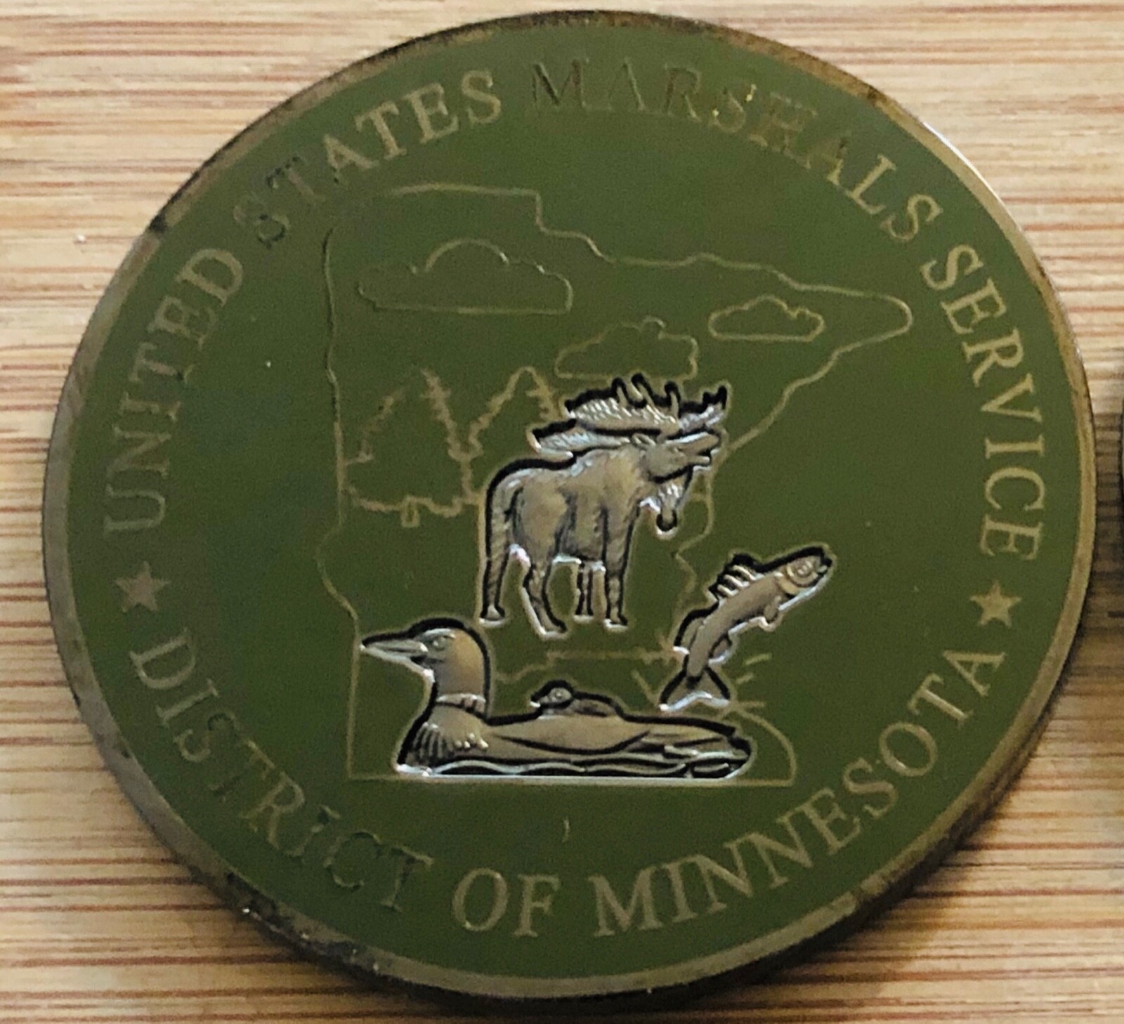 US Marshals Service - District of Minnesota FirstGEN Tactical OD challenge coin