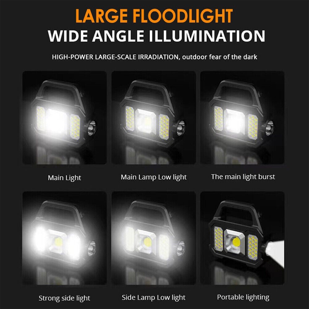 Solar Power LED Camping Lamp Flashlight Tent Light Lantern Rechargeable Battery