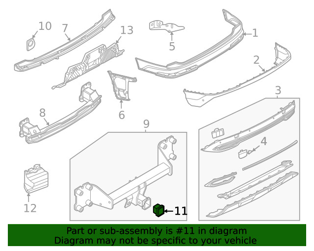 Genuine Audi Trailer Hitch Plug 7L0-803-593