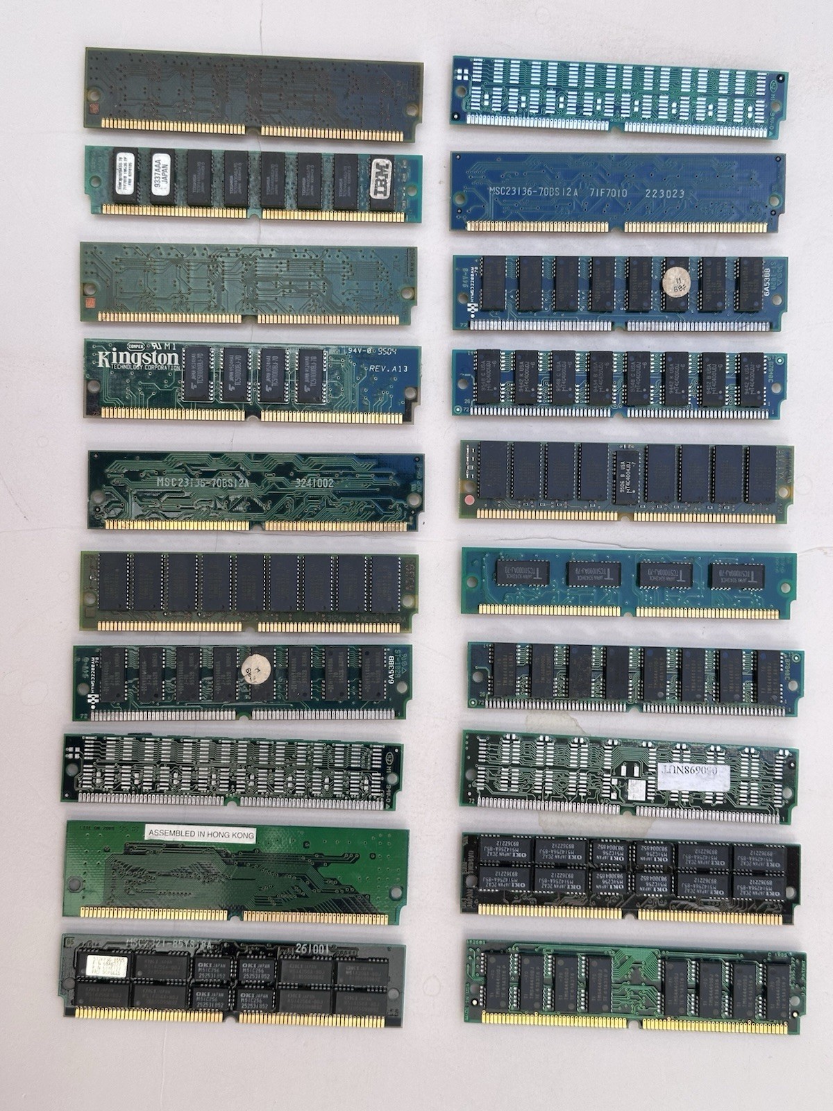 Lot Of 20 CPU RAM 72-Pin Vintage Memory UNTESTED
