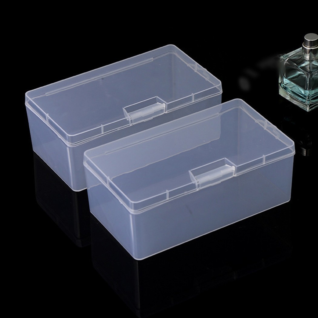 Plastic Storage Box Transparent With Lid Collection Container Organiser