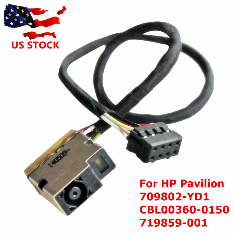 DC Power Jack Cable Port For HP Pavilion 709802-YD1 CBL00360-0150 719859-001 USA