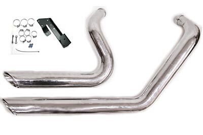 Exhaust Drag Pipe Set Short Shots fits Harley Davidson