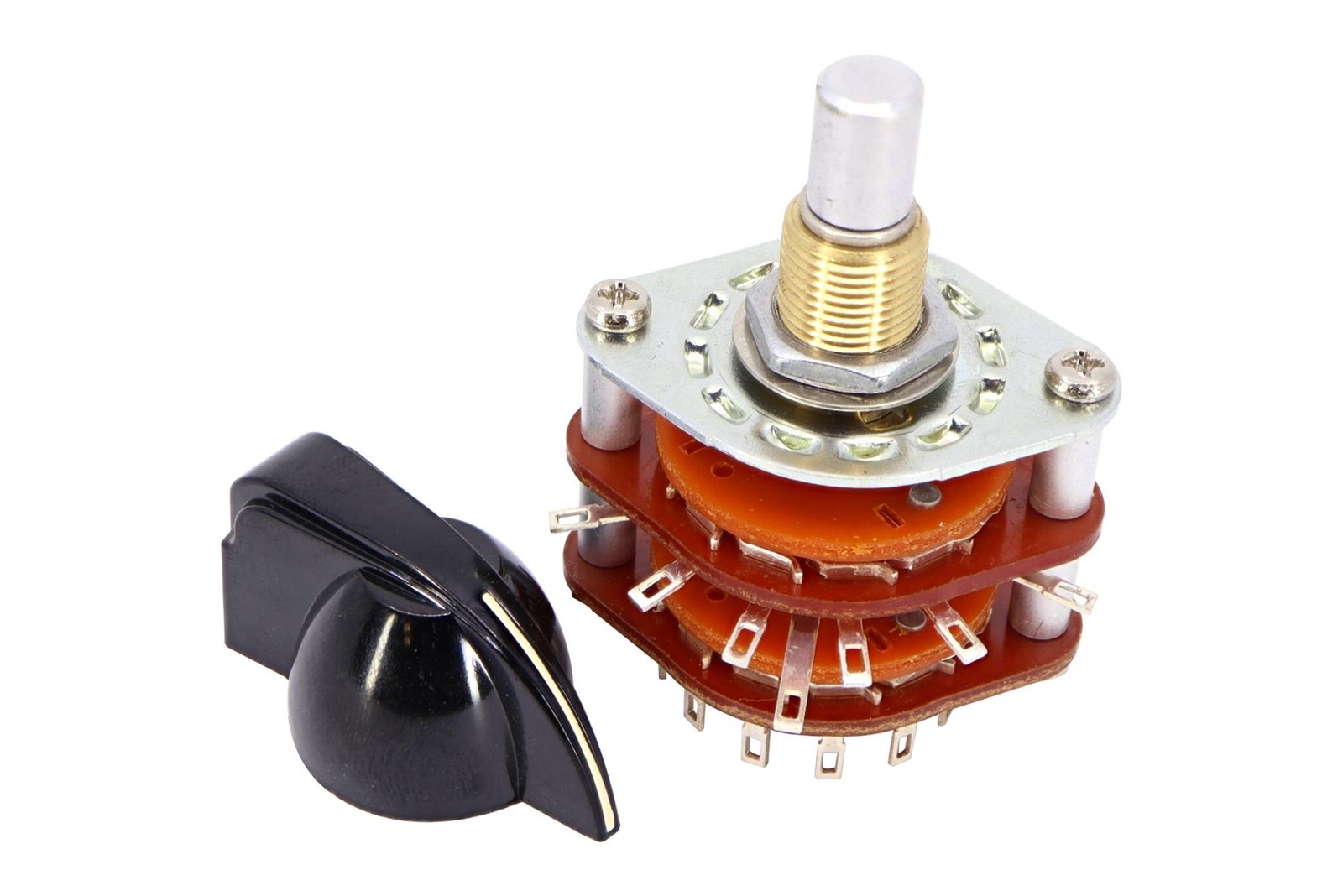 6 Position 4-Pole Rotary Guitar Pickup Selector Switch - Includes knob