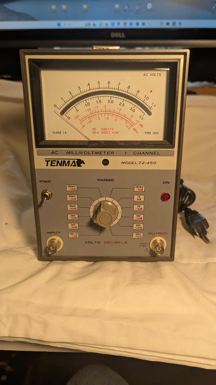 Tenma Model 72-450 Single-Channel Analog AC Millivoltmeter