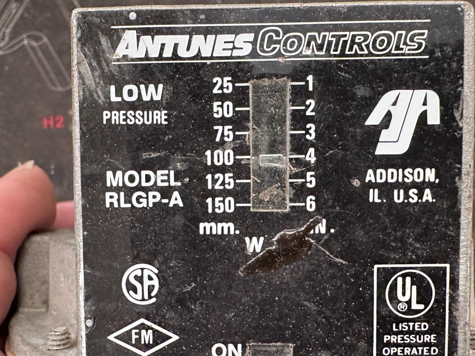Antunes Controls RLGP-A Low Pressure Switch