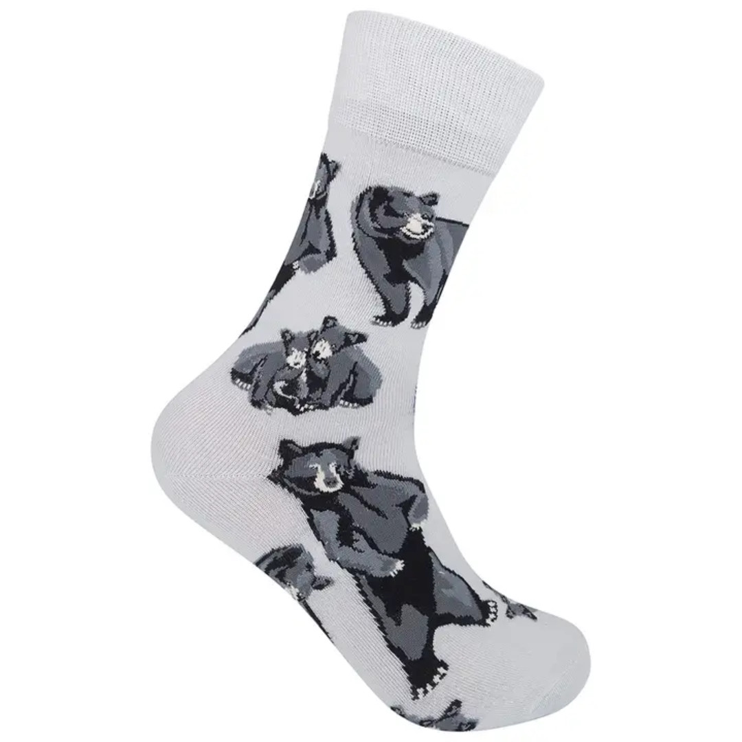 funatic Black Bear Socks Novelty Decor