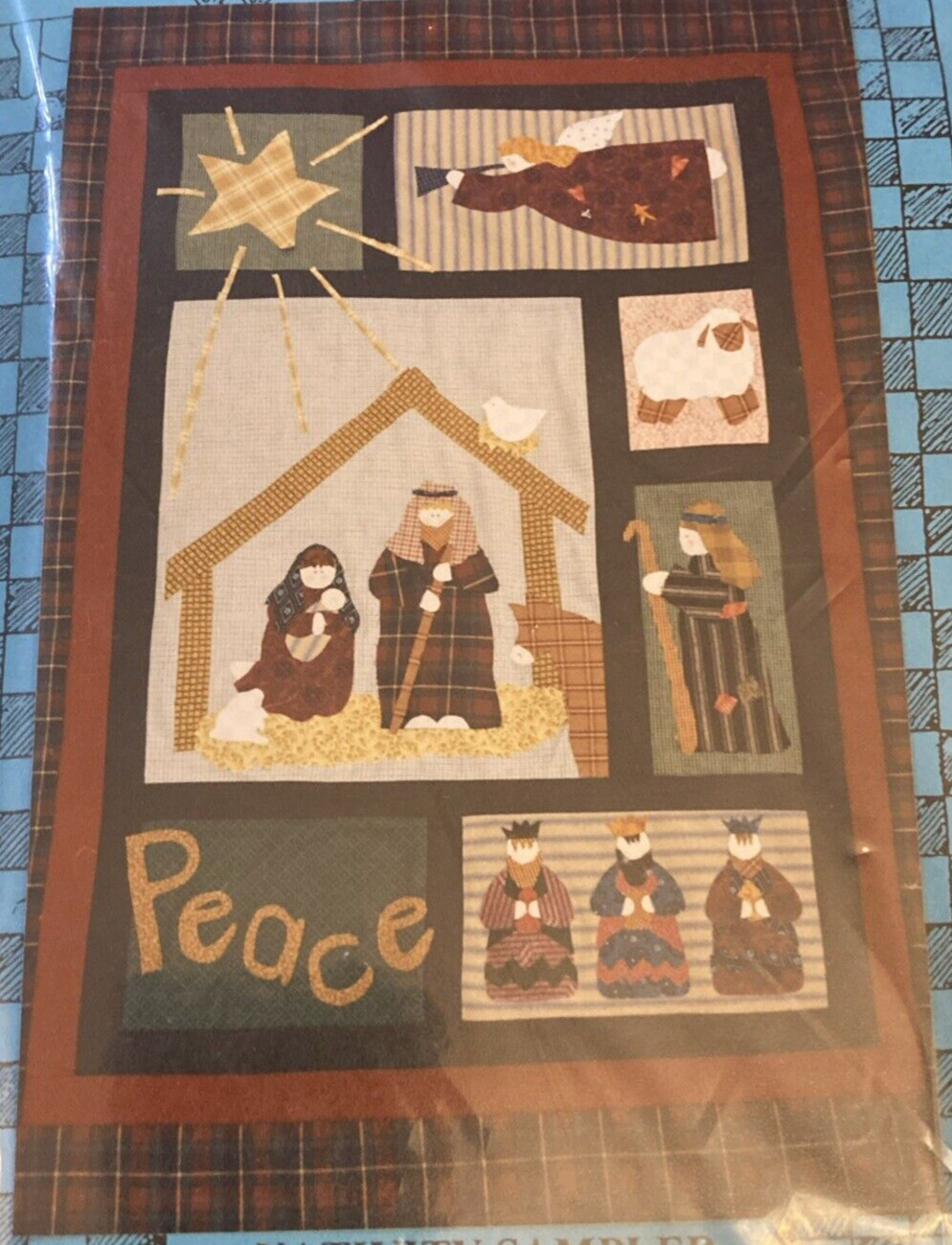 Vtg Rare Cotton wood Junction NATIVITY SAMPLER Quilt 1994 pattern only