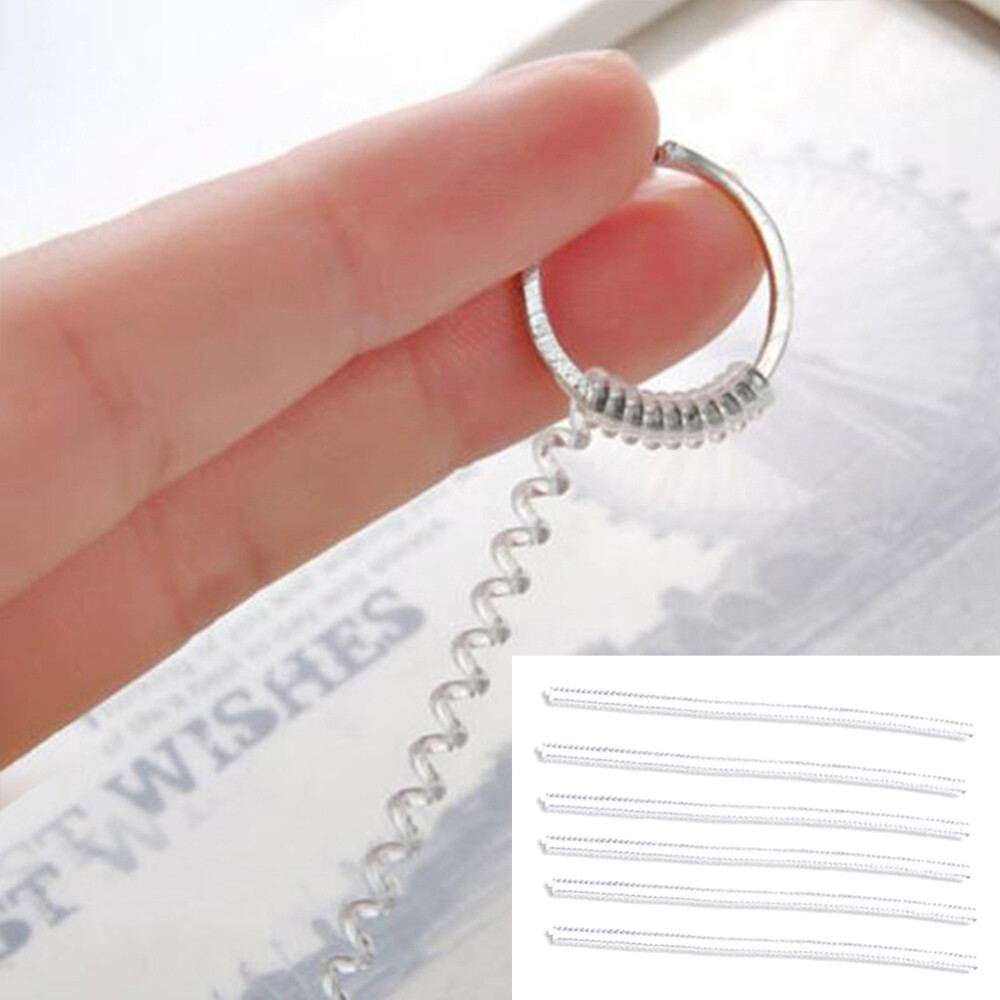 12 PCS Ring Size Reducer Adjuster Invisible Sizer Resize Smaller Clear